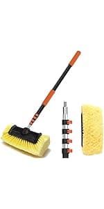 Buyplus Adjustable Garden Leaf Rake - 24 to 63 Inch Telescopic Metal Expandable Folding Leaves Rake for Lawn Yard, Flowers Beds, Black