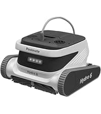 Poolmate Hydro 3 Robotic Pool Cleaner for Inground/Above Ground Pools, 150W Cordless Pool Vacuum, Max 200min Runtime, 4.1L Filter Basket, Auto Waterline/Wall Cleaning, Max 1076 sq.ft Coverage
