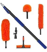26FT Reach Pole Saws for Tree Trimming, Manual Pruning Pole Saw with 5-20FT Telescoping Extension Pole, Tree Pruner Tree Trimmer with 19" 3X Detachable Saw for Yard Garden Trees Palms Shrubs