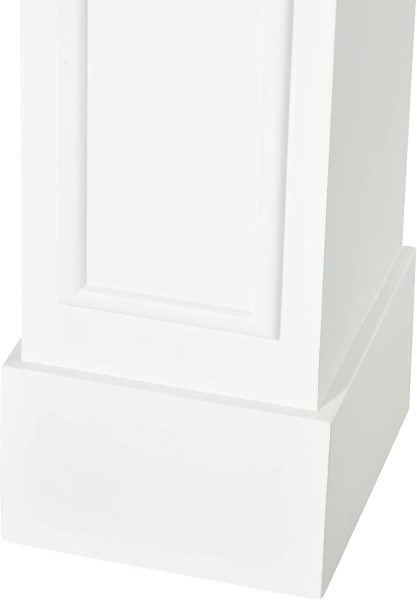HOMCOM Modern Fireplace Mantel, Surround Mantels for Fireplace with Decorative Pattern Interior Width 29" White