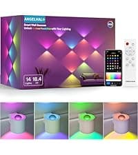 Smart Landscape Spotlights, 4 Pack RGBW Pathway Lights, 2000LM Dimmable, IP65 Waterproof, Compatible with Alexa, Outdoor Decoration