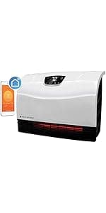 Heat Storm Phoenix HS-1500-PHX, Infrared Space Heater with Attachable Feet, Remote Control, Energy Efficient-750-1500 Watts, Gray Floor or Wall