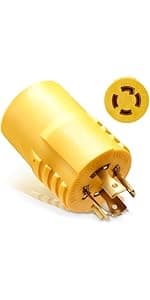 20Amp to 30Amp Adapter , L14-20P to L14-30R Twist Lock Adapter ,20 Amp 125/250V to 30 Amp Generator Plug for RV, Campsites, Household,Emergency Backup