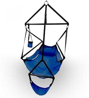 Hammaka Lite Air Hammock Chair Ripstop Nylon with Collapsible Aluminum Dowels (Royal Blue)