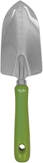 Martha Stewart Japanese Artisanal Multi-Purpose Half-Round Hand Trowel w/Carbon Steel Rust-Resistant Digging Blade