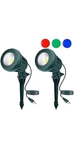 Low Voltage Landscape Lighting: 10W 1000LM LED Landscape Lights Outdoor 2700K Warm White Spotlights with IP67 Waterproof for Yard Garden | 6 Pack of 12V/24V Low Voltage Lights with Connectors