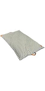 Big Joe Lux Lagoon Lounger Pool Float, Navy and Ivory Cape Stripe, Premier Mesh, Durable UV Protected Polyester Blend, No Inflation Needed