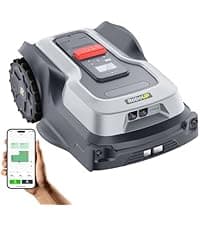 Robot Lawn Mower Boundary Wire-Free T1200Pro 2025 Version, Unlimited Mowing Zones, Customized Mowing Setting, RTK+ Real-time AI Vision Navigation and Obstacle Avoidance