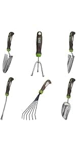 AMES 2446300 Tempered Steel Hand Cultivator with Wood Handle, 11-Inch, Brown