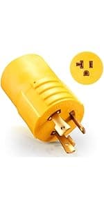 20Amp to 30Amp Adapter , L14-20P to L14-30R Twist Lock Adapter ,20 Amp 125/250V to 30 Amp Generator Plug for RV, Campsites, Household,Emergency Backup