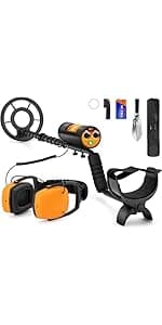 Metal Detector for Adults, Rechargeable Battery for 20H Typical Use, 5 Professional Mode with Higher Accuracy 10” Waterproof Coil for Gold Detecting