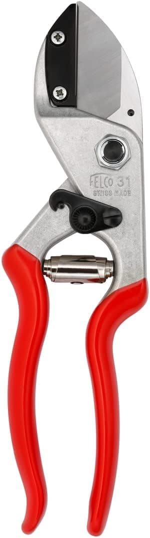 FELCO Pruning Shears (F 31) - High Performance Swiss Made One-Hand Anvil Garden Pruners