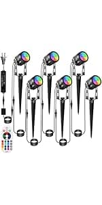 Pathway Lights Outdoor,12V Low Voltage Landscape Lighting, 6 Pack 570 Lumen Bright LED Path Lights, IP65 Waterproof Extendable Garden Lights for Yard Walkway Patio Lawn, 6000K