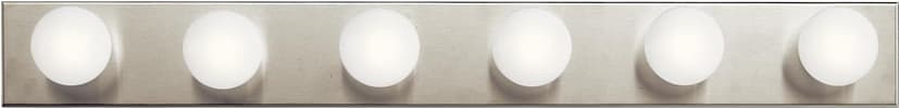 Kichler 36" Bath Bar Vanity Light in Brushed Nickel, 6-Light Traditional Bathroom Light, (36" L x 4.25" H), 626NI