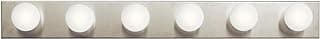 Kichler 36" Bath Bar Vanity Light in Brushed Nickel, 6-Light Traditional Bathroom Light, (36" L x 4.25" H), 626NI