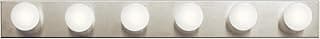Kichler 36" Bath Bar Vanity Light in Brushed Nickel, 6-Light Traditional Bathroom Light, (36" L x 4.25" H), 626NI