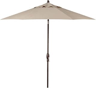 Treasure Garden 9-Foot (Model 810) Deluxe Auto-Tilt Market Umbrella Bronze Frame Sunbrella Fabric: Antique Beige (Includes 3 Year Extended Frame Warrantee)