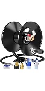 Pressure Washer Surface Cleaner 20'', 4500PSI Power Washer Surface Cleaner Attachment with Wheels, Pressure Washer Accessory for Driveway Sidewalk Curb Deck Patio Cleaning, 3/8'' Quick-Connect