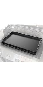 Griddle for Gas Grill, Flat Top Cast Iron Griddle Insert for Outdoor Gas Grill, 17" x13" Nonstick Coating Cooking Skillet Pan Teppanyaki for Weber Charbroil Camp Chef and Gas/Charcoal/Electric Grill