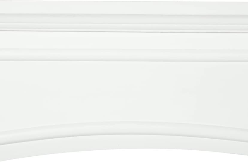 HOMCOM Modern Fireplace Mantel, Surround Mantels for Fireplace with Decorative Pattern Interior Width 29" White