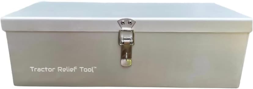 Weatherproof Anodized Aluminum Tractor Tool Box for Kubota, John Deere, Modern Tractors - Universal Fit by Tractor Relief Tool™
