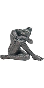 Guichifun Yoga Dancer Statue Home Decoration - Resin Bronze Sculpture Modern Creative Home Garden Statue Handicrafts Art Ware Home Décor Office Room or Outdoor Garden Gifts 16.3 x 7.15 x 13.9 Inch