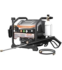 Giraffe Tools Retractable Garden Hose Reel 1/2 Inch x 130 ft, Super Heavy Duty, Any Length Lock, Slow Return System, Wall Mounted and 180 Deg Swivel Bracket