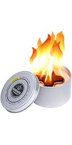 Radiate 2 Pack XL 8" Portable Campfire As Seen On Shark Tank - Up to 5 Hours of Burn Time, Reusable Travel Fire Pit for Camping, Patios and Beach Days - Great Alternative to a Real Fire - Made in USA