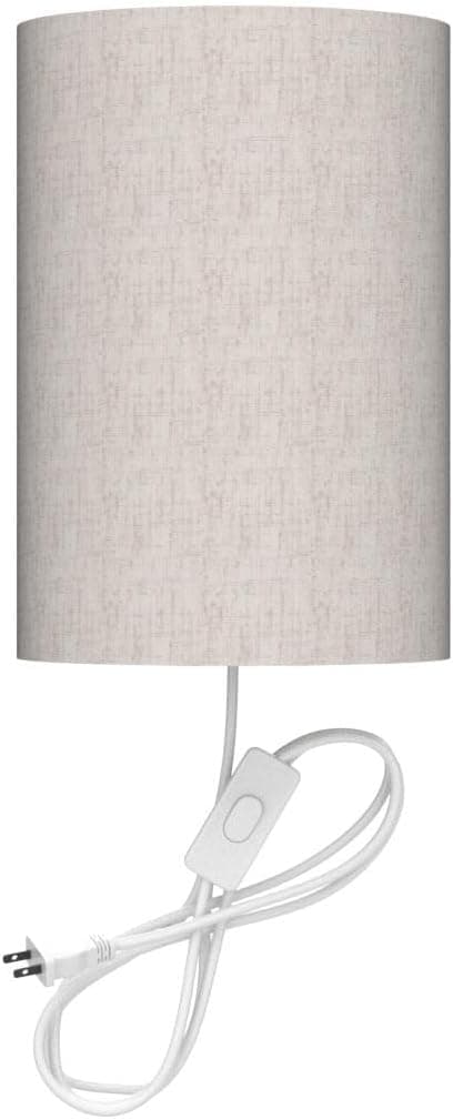 Plug in Wall Sconce, 3 Color, Set of Two, Industrial Wall Lamp with Plug in Cord, Rustic Fixture, On/Off Switch Vintage Wall Light Fixture for Headboard Bedroom Porch (Beige)