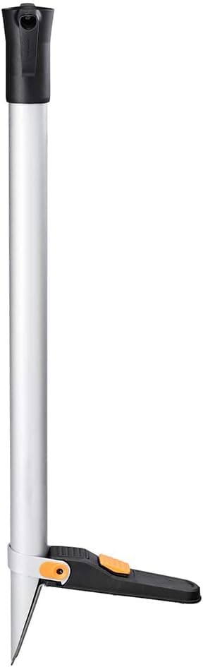 Fiskars Xact Standing Bulb Planter, 41.3 Inch, Silver