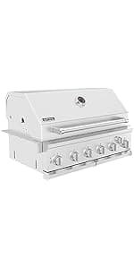 Nexgrill Sundara 92" Stainless Steel Outdoor Patio Heater, 48,000 BTUs, 2 Wheel Transport, Electronic Ignition, Easy Tank Access, Control Knob, Propane Heater for Porch, Garden, Backyard - 920-01001