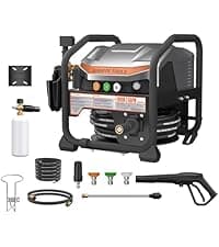 Giraffe Tools Pressure Washer Hose Reel, 1/4" × 65ft Pressure Hose Reel, Auto Rewind Power Washer Hose Reel, Wall/Floor Mounted, 3200 PSI