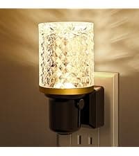 L LOHAS LED Night Light,Dimmable Night Lights Plug into Wall, 2 Pack Acrylic Nightlight with 0-100 LM Adjustable Brightness, 3000K Plug in Night Light with Dusk to Dawn Sensor, for Bathroom Hallway