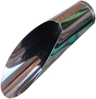 1 Piece Garden Shovel Stainless Steel Plant Soil Shovel Bucket Scoop Soil Loosen Shovel Soil Scoop Beach Sand Shovel Bonsai Soil Scoop Sand Scoop(Silver, S)