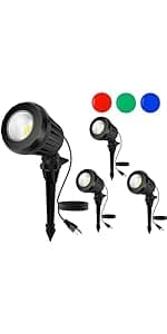 Low Voltage Landscape Lighting: 10W 1000LM LED Landscape Lights Outdoor 2700K Warm White Spotlights with IP67 Waterproof for Yard Garden | 6 Pack of 12V/24V Low Voltage Lights with Connectors