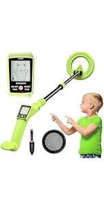 DR.ÖTEK Metal Detector for Adults Professional, Gold Metal Detector, Pinpoint & Exclusive Memory Mode, Higher Accuracy, IP68 Waterproof Coil, Bigger Backlit LCD Display, New Advanced DSP Chip, Green
