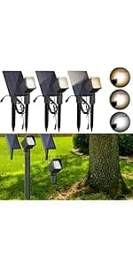 Bobcat Solar Pathway Lights Super Bright 300 lumens with 2-in-1 Warm White and Daylight Modes, Dark Brown Solar Lights for Outdoor Path, Sidewalk, Driveway or Walk Way Light(4 Pack)