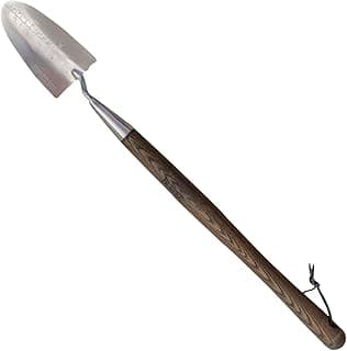Burpee 26" Stainless Steel Durable Trowel with 20" Long Handle, 6" Shovel Head | Leather Strap for Hanging Storage | 10 Year Garden Tool Warranty