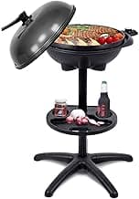 Happygrill Electric Grill with Temperature Control 1350W Non-Stick BBQ Stand Grill for Outdoor Patio Garden