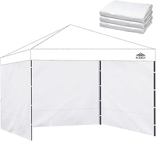 Instant Canopy Sidewalls for 10x10 Pop Up Canopy Tent, 300D Waterproof Material for Outdoor Events, Vendor Booths, and Privacy (Sidewalls Only, Canopy Not Included)