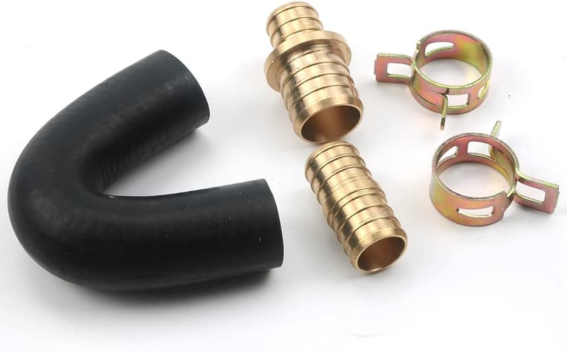 Heater Core Repair Bypass Kit - Brass Fittings - 5/8" x 3/4" Combination Hose