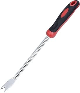 Weed Puller Tool, Dandelion Weeder Puller Tool with Soft Handle, Two-Pronged Fork Weed Remover Tool for Easy Weed Removal, Stainless Steel Garden Weeder Tool for Lawn Farmland Gardening Tools