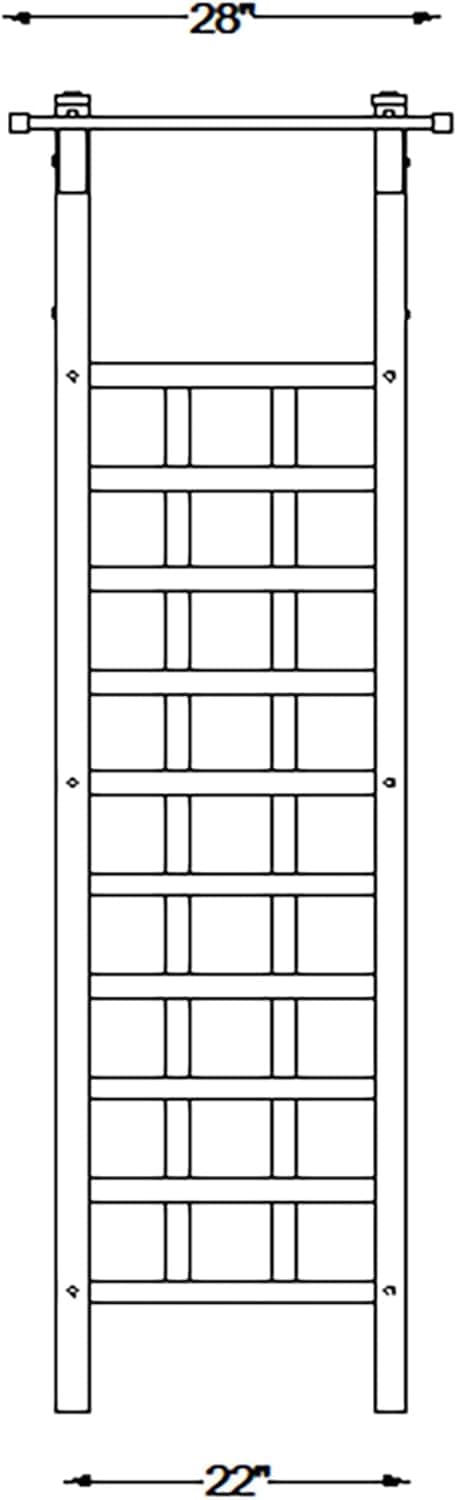Dura-Trel PVC Garden Arbor, Arch Support for Climbing Plants, Providence, White, 64" x 85"