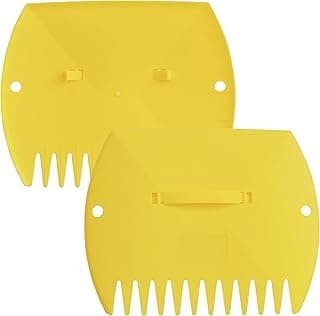 Leaf Scoops Hand Rakes, Large Leaf Grabbers for Yard Work and Garden Use, Clear and Collect Garden Rake, Leaf Scooper and Claws for Leaves, Lawn Debris, and Trash Cleanup, Yellow