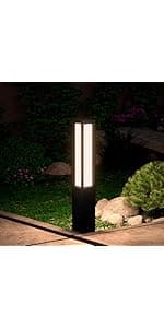 SkyGlow Outdoor Landscape Path Light, 32" Waterproof Stainless Steel LED Lighting, 8W 800LM Curb Appeal Lights, Modern Lawn Lights for Garden, Pathway, Bollard, Patio, Courtyard, Driveway Decoration