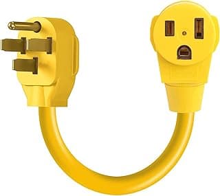 Welder Adapter Cord,NEMA 14-50P Male to 6-50R Female,RV Plug 50 Amp 4 Prong to 3 Prong Welder Plug Adapter,50 Amp 220V Electrical Welding Power Adaptor,50A Heavy Duty STW 8 AWG, 12500 Watt