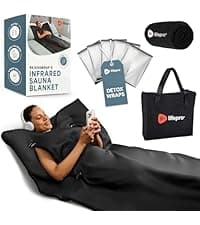 LifePro Infrared Sauna Blanket for Detox & Relaxation – Portable Far Infrared at Home Sauna for Detox, Muscle Tension Release, and Recovery – RejuvaWrap Series with Adjustable Heat Settings