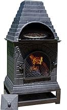 The Blue Rooster Casita Grill Chiminea Outdoor Fireplace Wood Burning Firepit and Pizza Oven