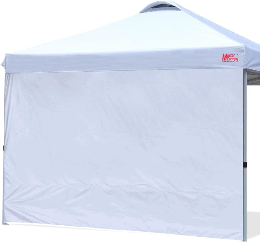 MASTERCANOPY Durable Pop-up Canopy Tent with 1 Sidewall (10'x10',White)