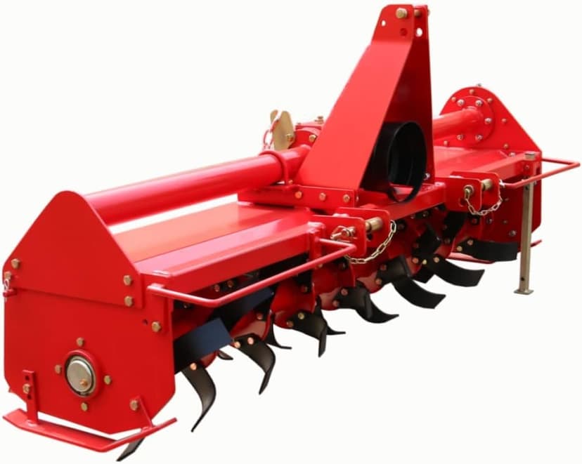 Heavy Duty 75" Rotary Tiller 3 Point Rototiller Tractor Tiller Attachment PTO Tiller Cultivator C Blade